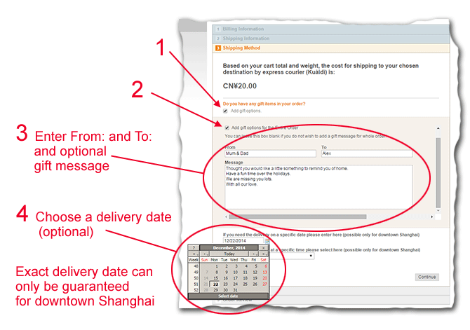 Checkout Step 3 Checkboxes