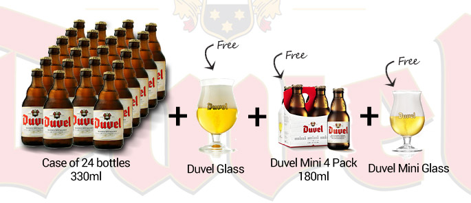 Duvel Case + Glass + Mini Pack + Mini Glass